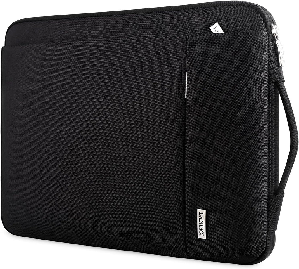 360° Protective Laptop Sleeve 11.6 Inch for Surface Pro 7 8 9/Laptop Go 2 3, Macbook Air 11, Small Computer Bag Carrying Case for 11-12 Inch Chromebook, Slim, Shockproof, Waterproof, Black