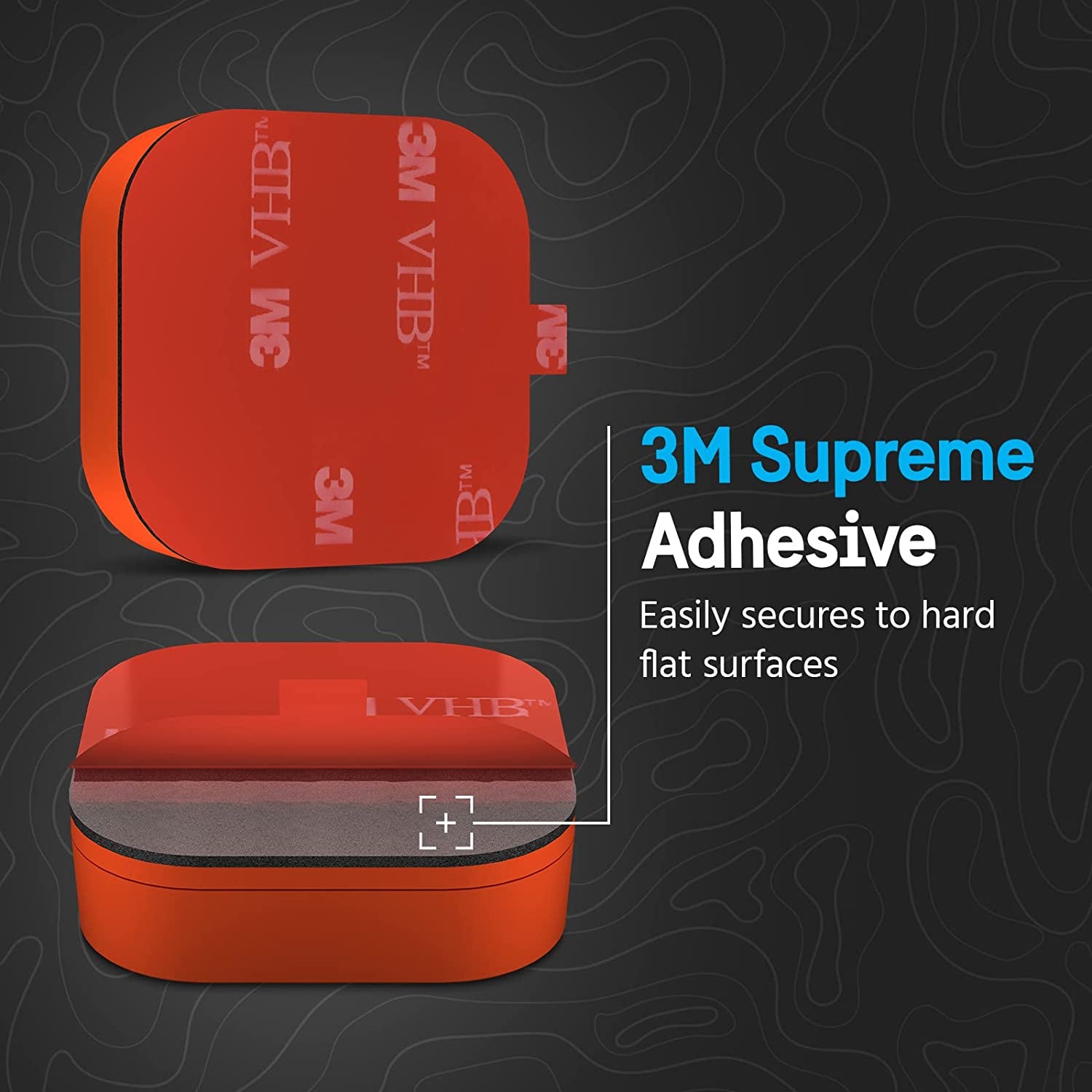 Protector 1-Pack Airtag Holder - Air Tag Case with 3M Adhesive Sticker - Rugged Shockproof Airtag Cover - Hidden Air Tag Holder Stick on Mount for Travel Luggage Bike Car Remote - Orange