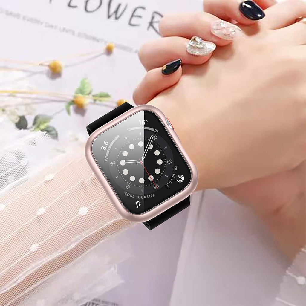 12 Pack Case with Tempered Glass Screen Protector Compatible for Apple Watch 44Mm SE 3 (2025)/SE 2/Se/Series 6/5/4, Hard PC Scratch Resistant Bumper Protective Cover for Iwatch Accessories